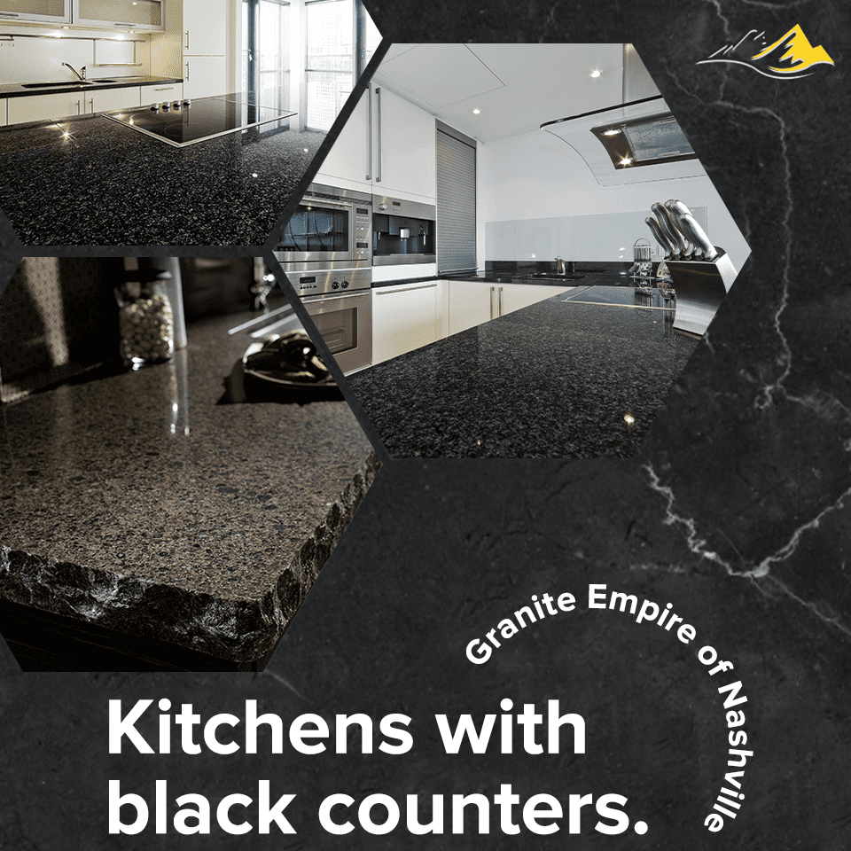 Kitchens with black counters!